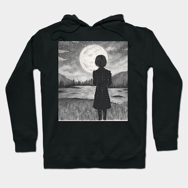 Who stole the night? Hoodie by Jolyful Drawing